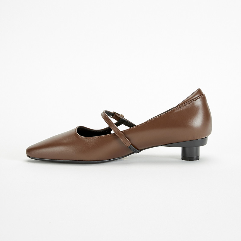 limill(limill) 咖啡色皮质女士高跟鞋 鞋跟2cm 37 (瑕疵折扣)