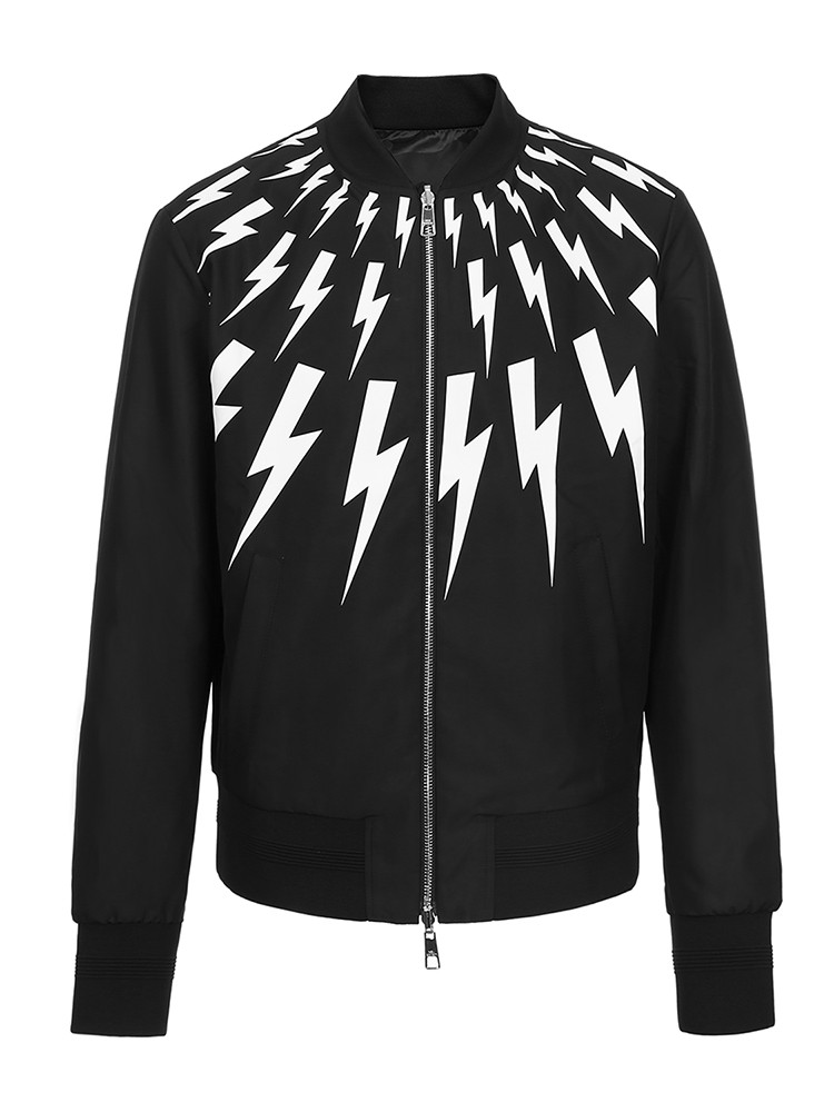 neil barrett/尼奥·贝奈特 白色闪电图案男卫衣 pbsp297s-f0255-524