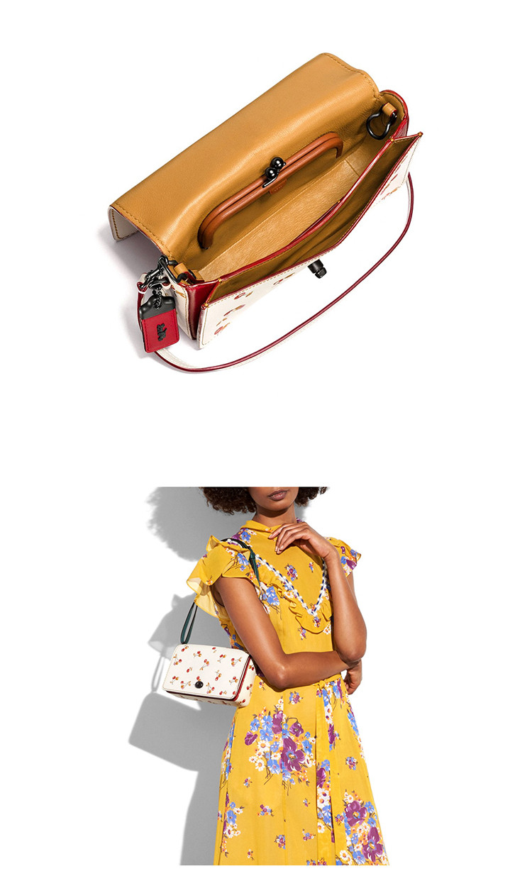 【coach蔻驰 斜挎包】【包税】coach/蔻驰 1941系列女士铬鞣皮革樱桃