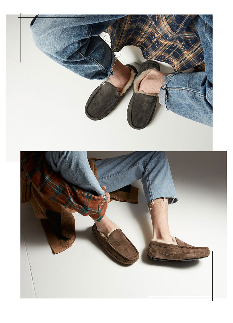 ugg/ugg 新款男士单鞋休闲系列舒适毛单鞋豆豆鞋乐福鞋 1101110