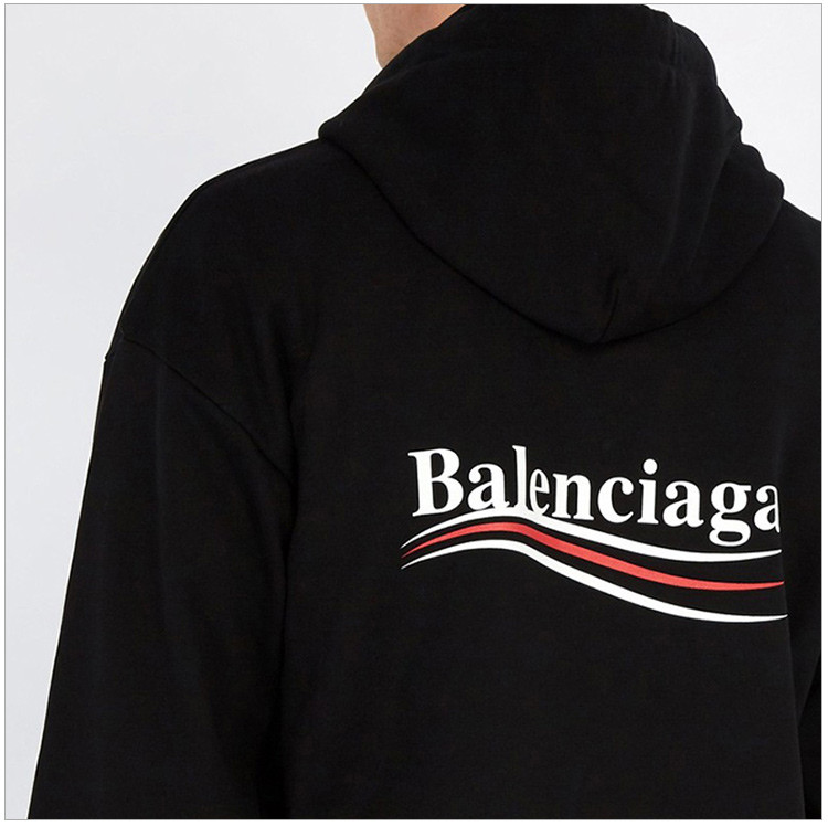 balenciaga(巴黎世家) 黑色男士連帽衛衣 s