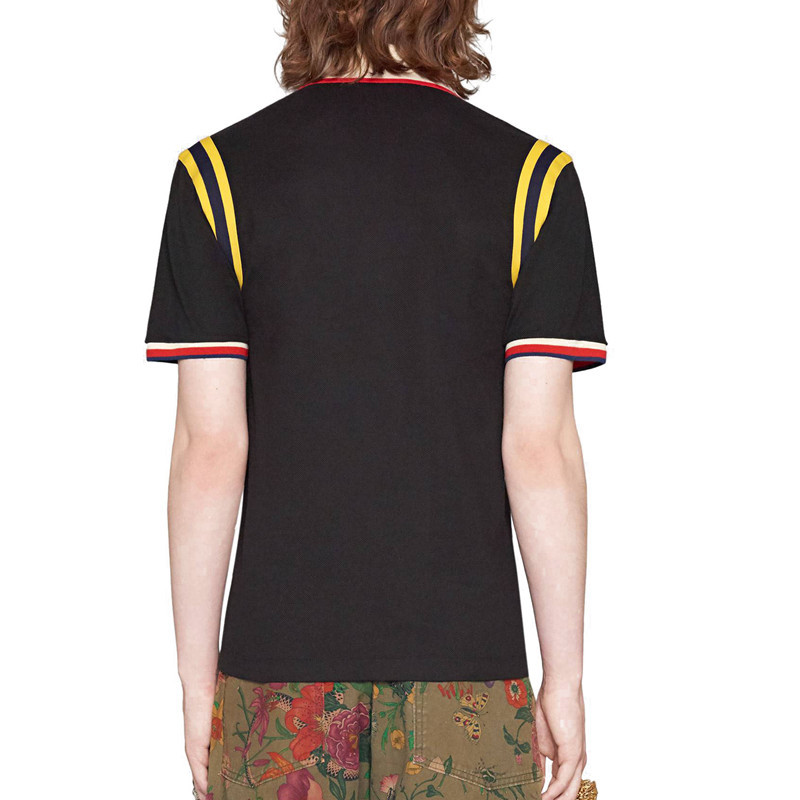 gucci/古驰 18秋冬新款 男士棉花马球与蜜蜂图案polo衫(四色可选)
