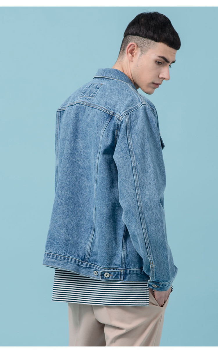 [18春夏新品] zplish 男士蓝色纯棉牛仔衣