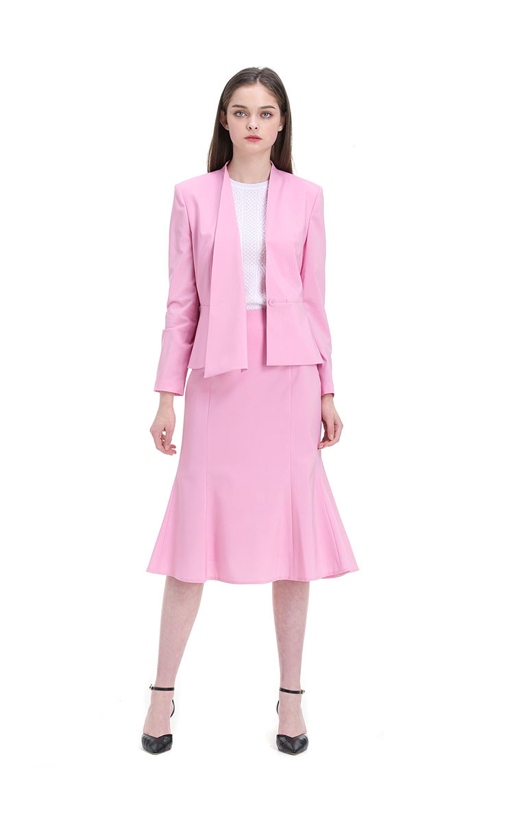 [18春夏新款] michaa 女士西装粉色