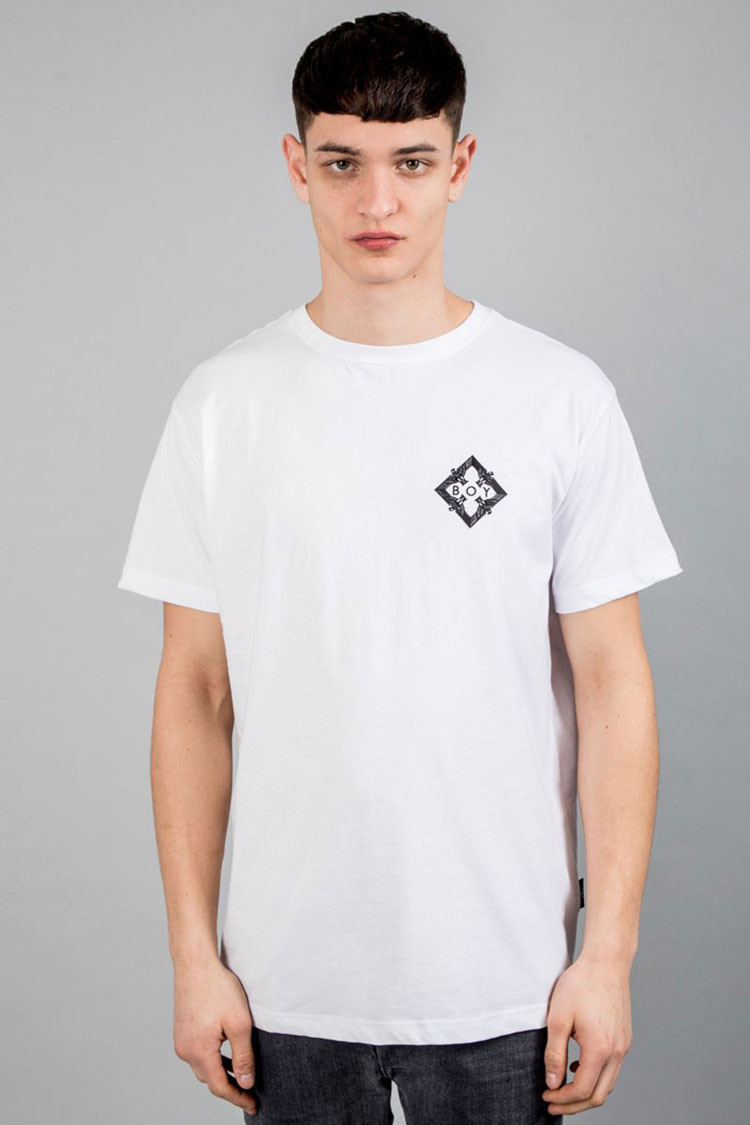 london 伦敦男孩 男女同款圆领黑白前后印花休闲 短袖 t恤 eagle quad