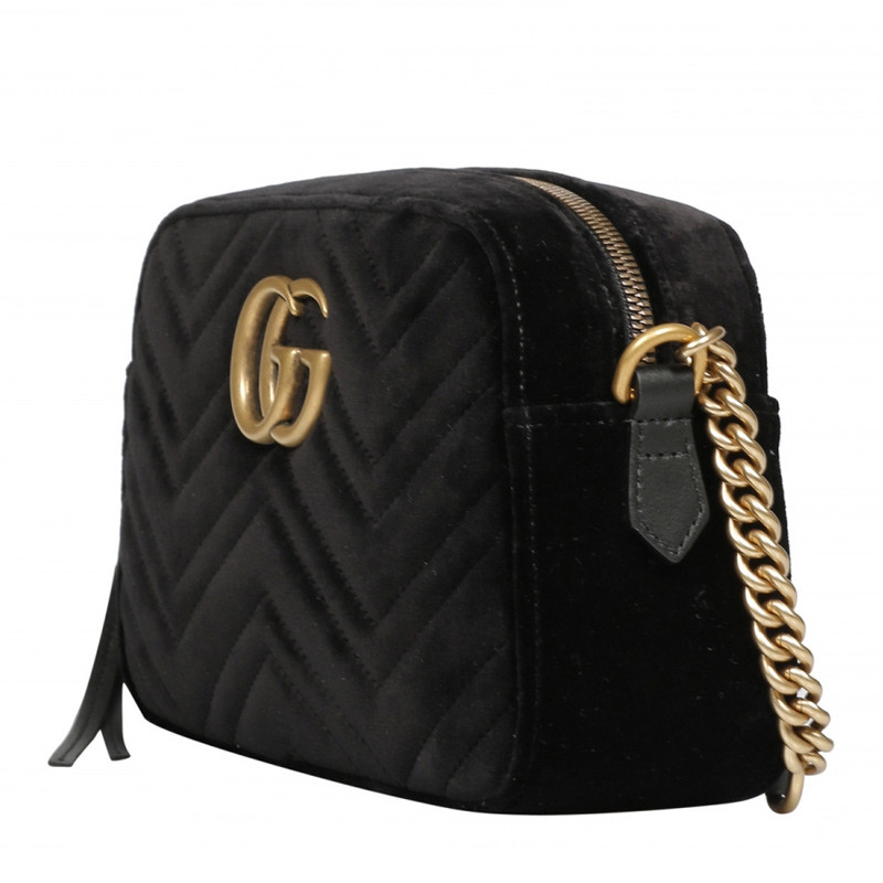 gucci/古驰 女士黑色丝绒·斜挎包 447632-9qibt-1000-146#181211xy