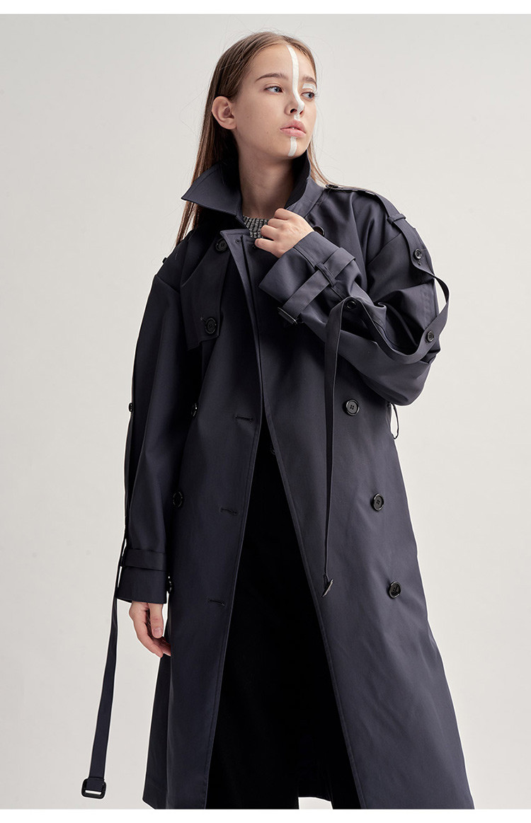 【designer womenswear】[18春夏新品] wunder geist 女士深蓝色风衣