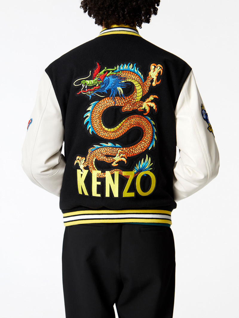 kenzo/高田贤三 【18年秋冬】中国龙男士夹克 f865bl1341og