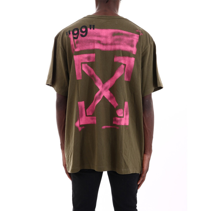 off-white 男士 绿色系 短袖t恤 omaa038r19185015-4328-146#190228