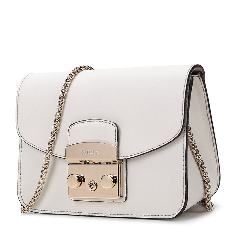 furla/芙拉 女士metropolis 系列米白色牛皮链条斜挎包 920357-146#18