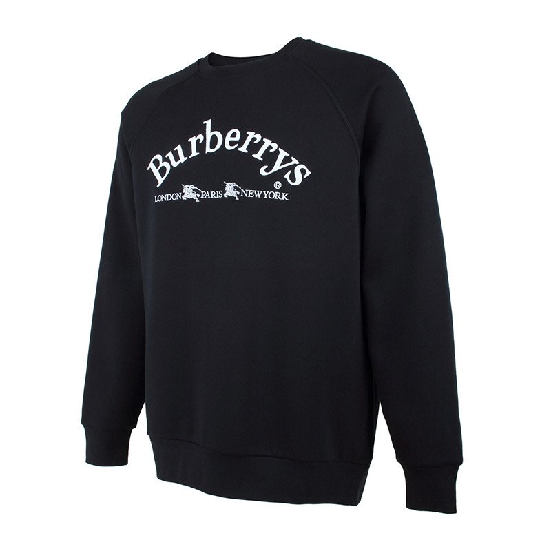 burberry/博柏利 男士时尚休闲圆领套头logo字母印花长袖卫衣 8003017