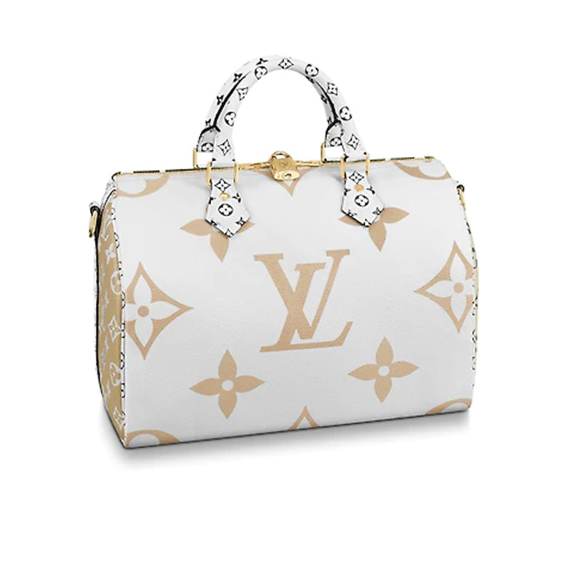 louis vuitton/路易威登 19春夏女士奶白色speedy bandouli&e