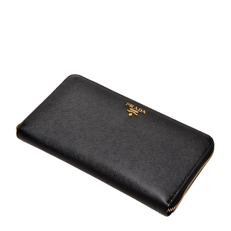 prada/普拉达 男士黑色皮质钱包 1ml188 qwa f0002