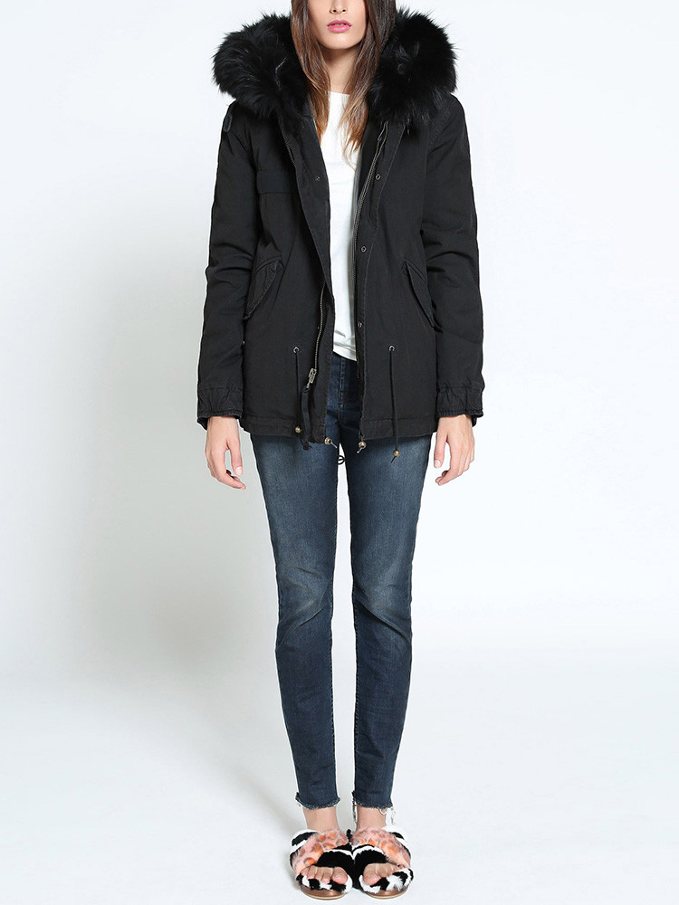 【包税】mr&mrs italy mp036sc1 黑色短款派克外套(非质量问题不退换)