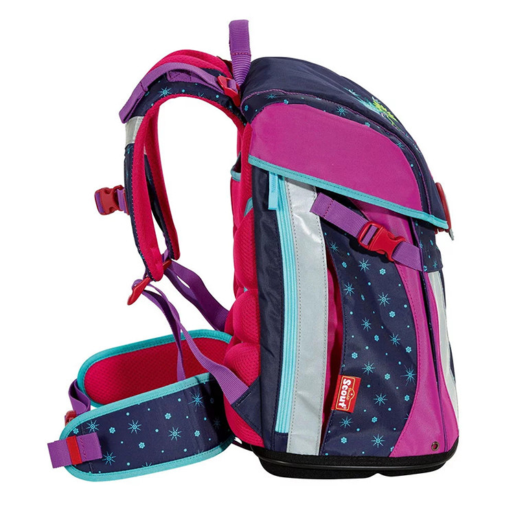 scout/scout sunny系列 超轻反光可调节固定护脊减负女童双肩书包