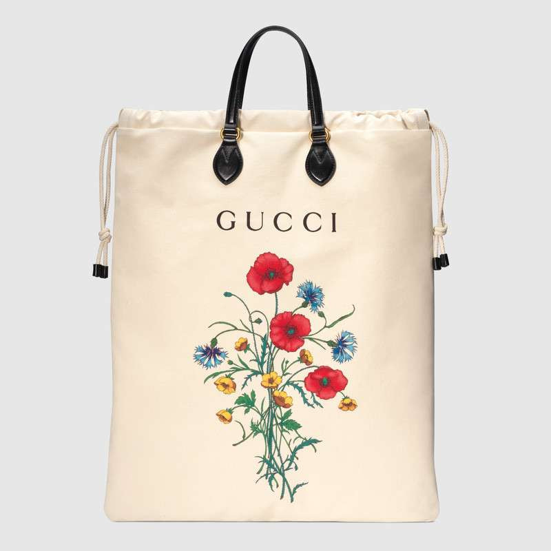gucci/古驰 19春夏男士chateau marmont印花抽绳购物袋 552403 93yat
