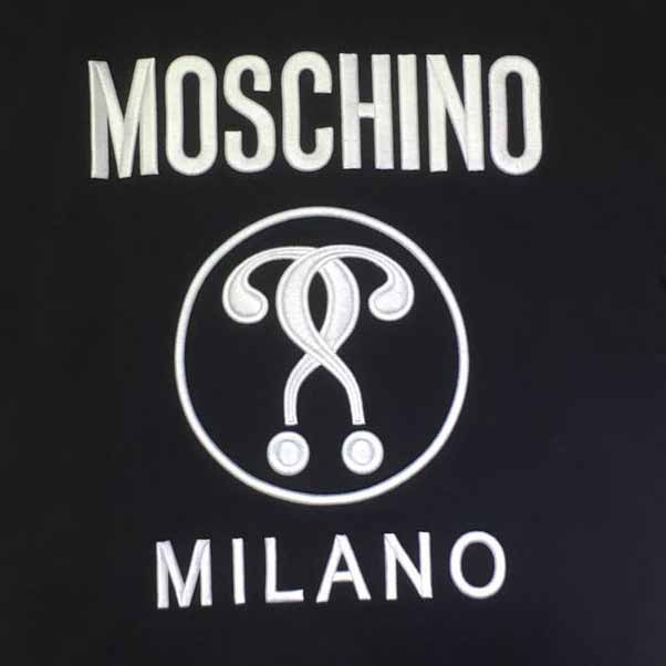 moschino/莫斯奇诺 背部双问号logo刺绣棉质卫衣外套