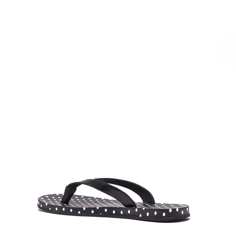 税】dolce&gabbana/杜嘉班纳【18春夏】新款男士黑白斑点橡胶人字拖鞋