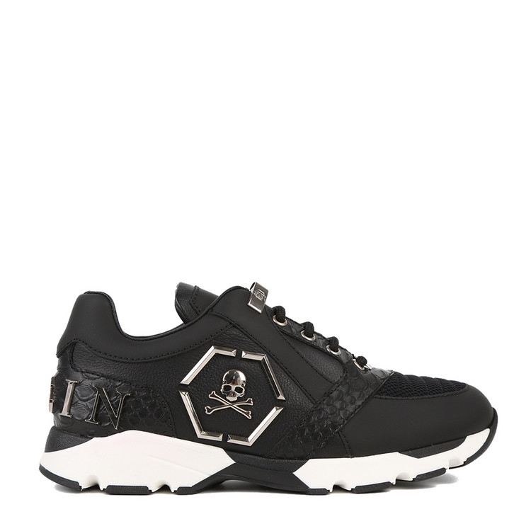 【包税】philipp plein/菲利普.普兰 男士黑色时尚运动鞋 msc0344