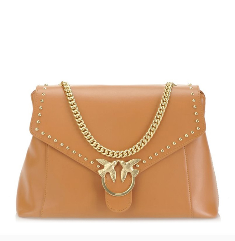 pinko 品高 19春夏 女士牛皮双燕装饰链条手提包单肩包