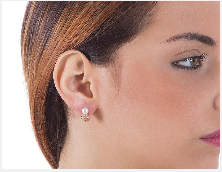 boccadamo/boccadamo 女士金粉色银质珍珠耳钉