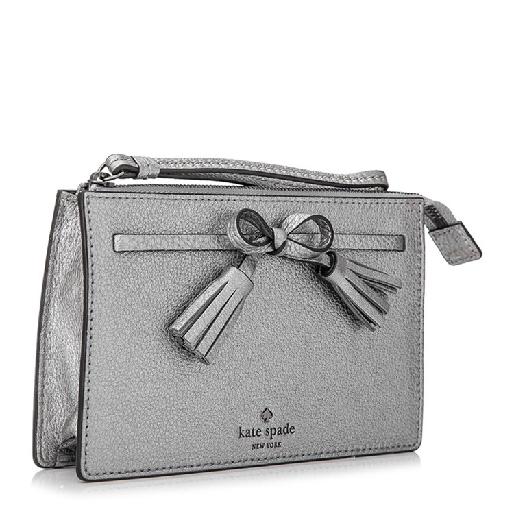 kate spade/凯特·丝蓓 女士牛皮流苏蝴蝶结拉链手拿包 pwru6485073