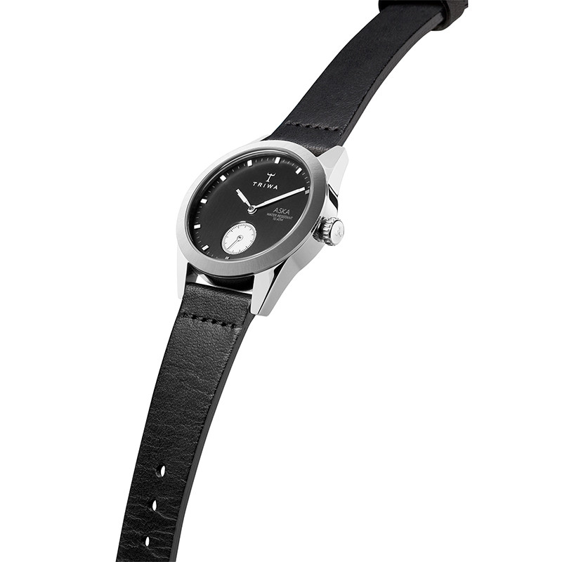 triwa/triwa slate aska - 黑色金属带腕表 akst107-ss010212
