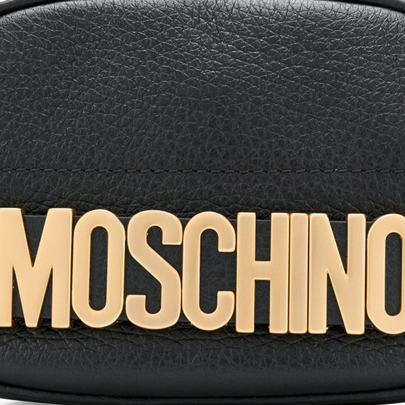 moschino/莫斯奇诺 字母logo黑色小挎包斜挎包 7447 8003 a0555