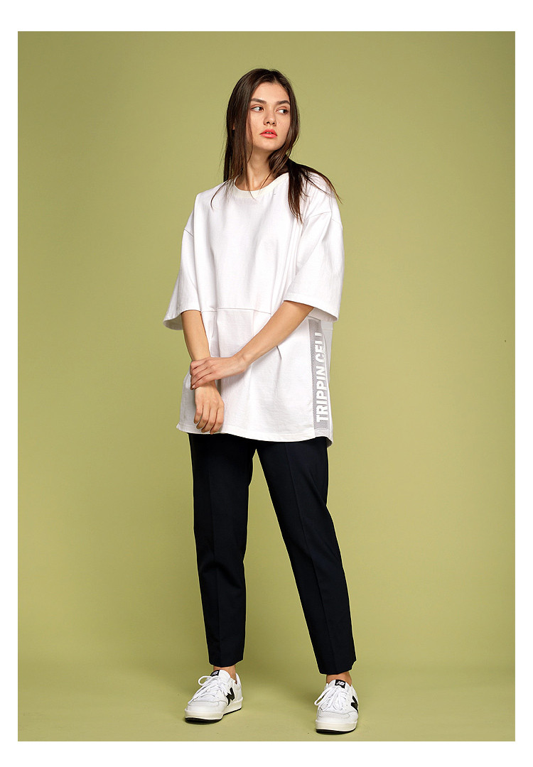 trippincell 【男女同款】new dual系列侧身网眼t恤 白色 17ss003