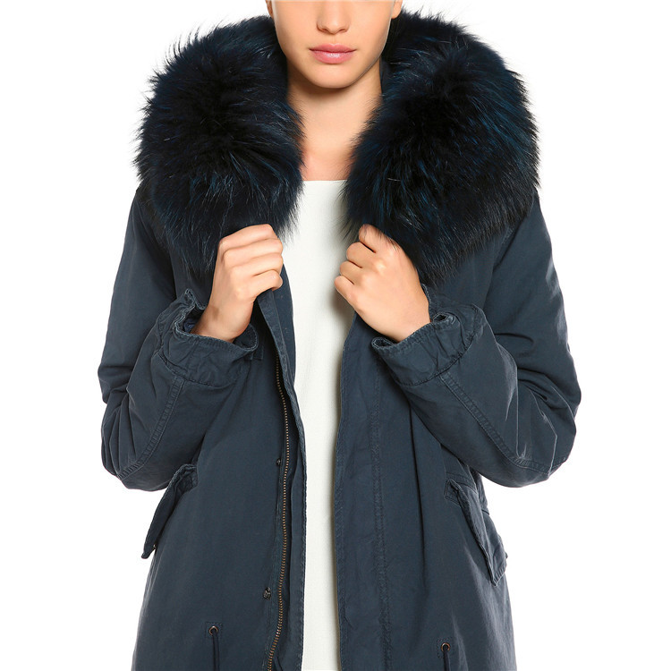 【包税】【18秋冬】皮草夫妇mr&mrs italy - mp1001sc3 - 夜蓝色短款