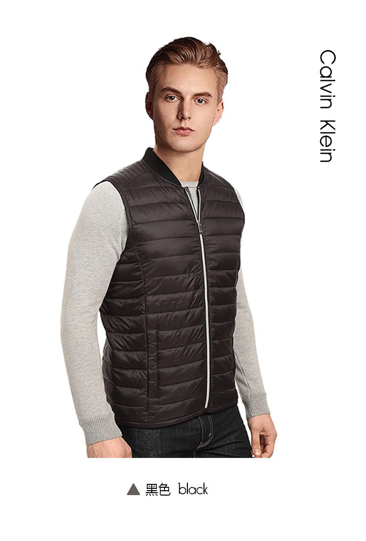 klein/卡尔文克莱因 19年新款ck男士保暖 背心马甲 外套背心 轻便羽绒