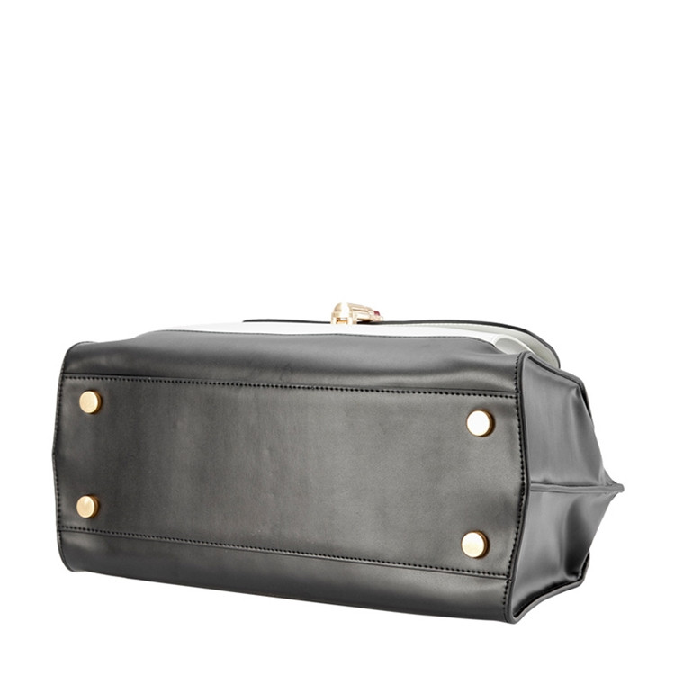 lulu guinness/露露 姬妮斯 large eliza女士皮革拼色斜挎手提包