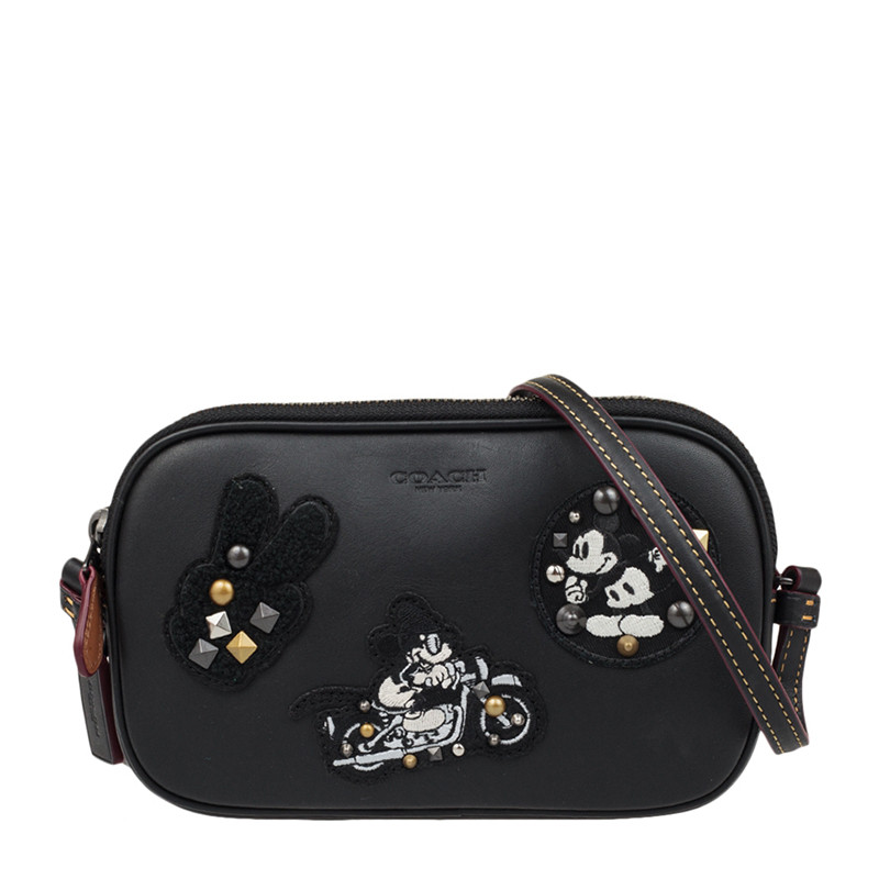 coach/蔻驰 米奇-限量款女士皮质斜挎包黑色 59532 180323
