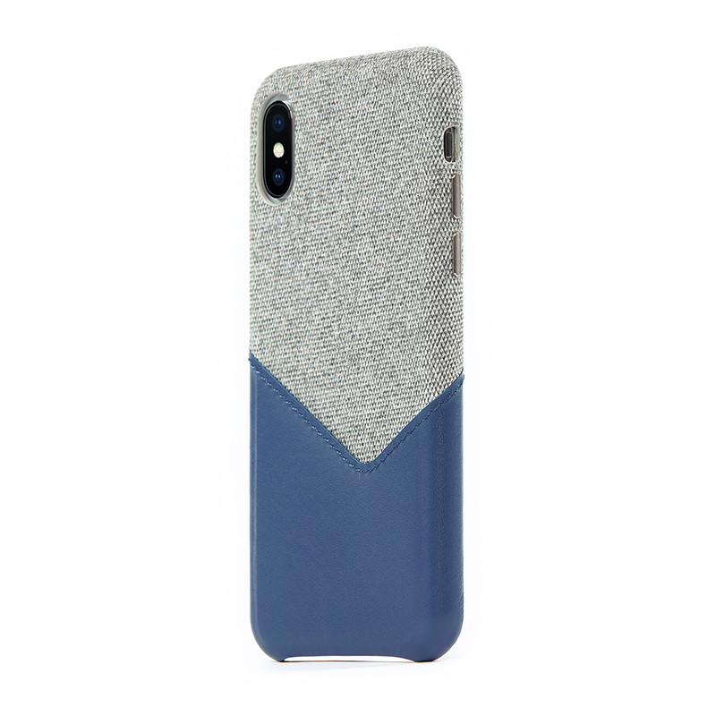 obx 蓝灰色 混皮材质手机壳 iphonex/xs/xs max