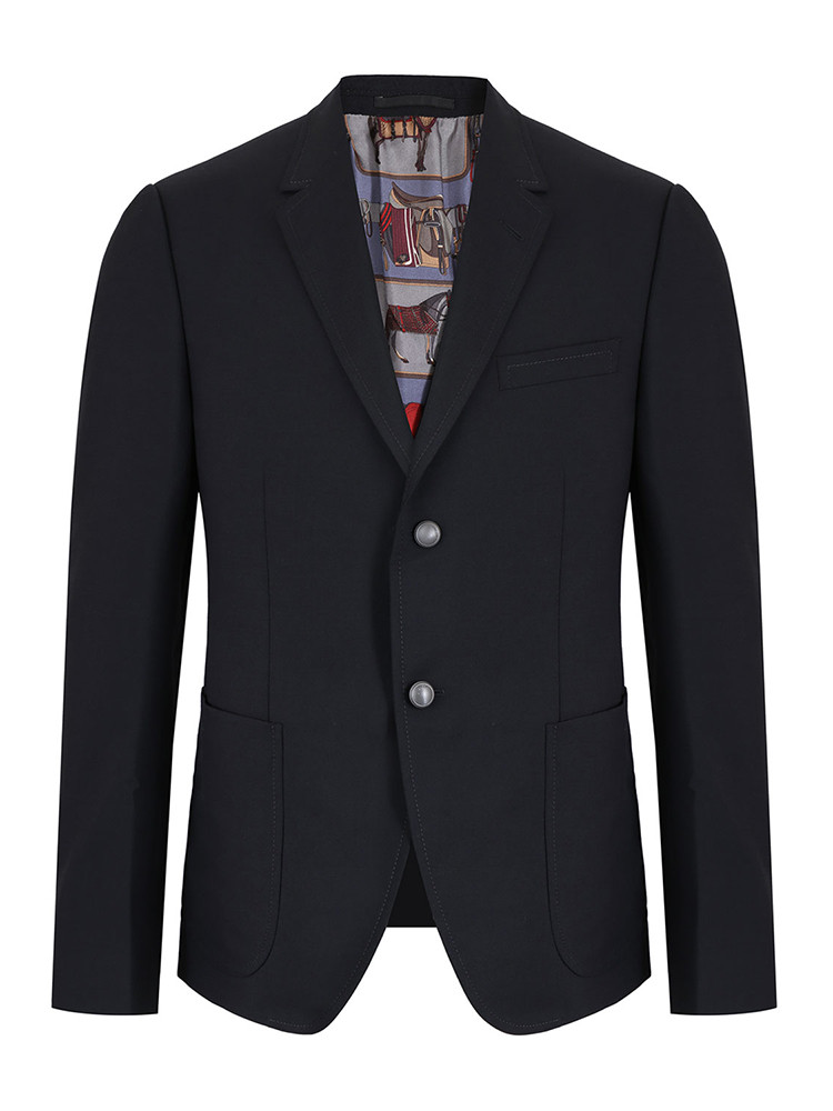 【包税】gucci/古驰 男士羊毛黑色两粒扣休闲西服 386871z69031000