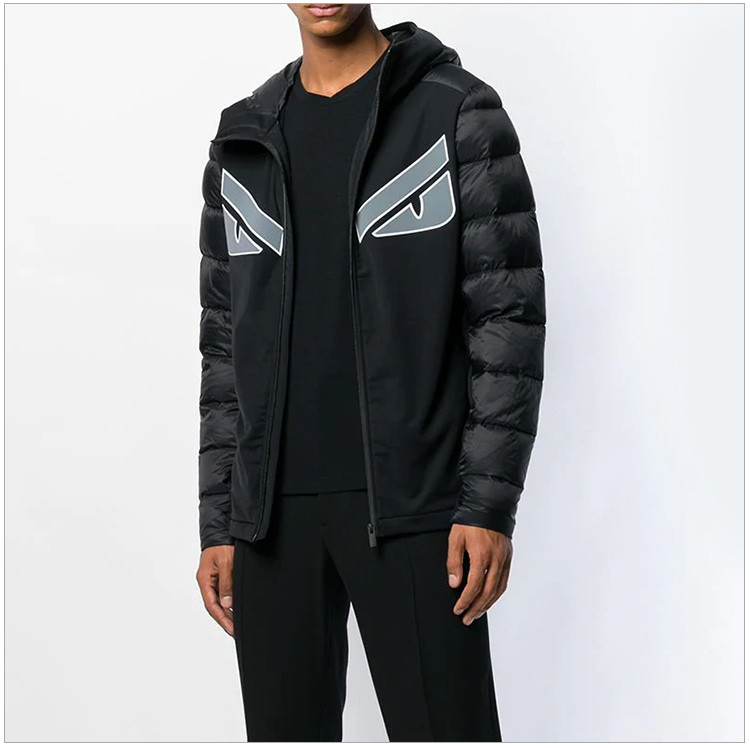 【包税】fendi 芬迪 男装 服装 黑色时尚眼睛装饰修身短袖半袖圆领