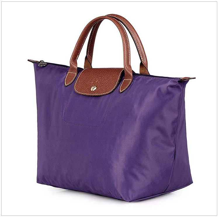 longchamp 珑骧 le pliage系列 女士尼龙m号短柄折叠饺子包手提包