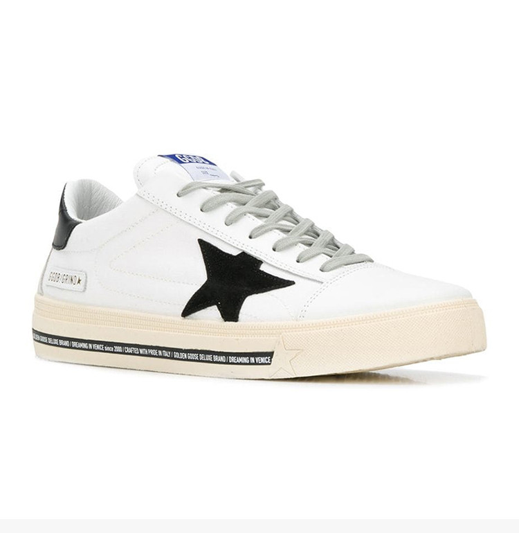 golden goose deluxe brand ggdb 男士白色黑尾星星款休闲鞋运动鞋