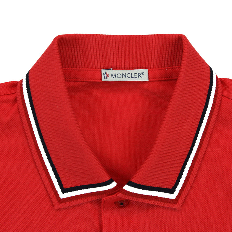 moncler/蒙克莱 红色男士短袖polo衫 8317100-413
