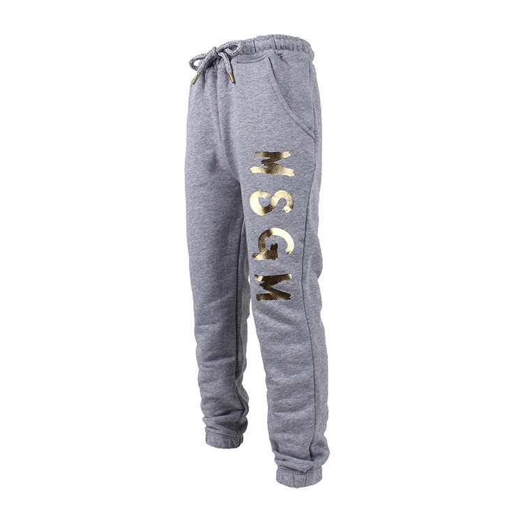msgm/msgm 儿童纯棉字母印花休闲长裤运动裤 007291 浅粉色 12a