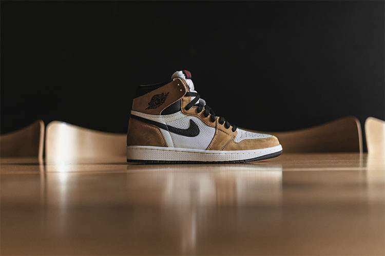 耐克air jordan 1 og aj1乔1 年度新秀 黑白棕 黄脚趾 黄麂皮球鞋