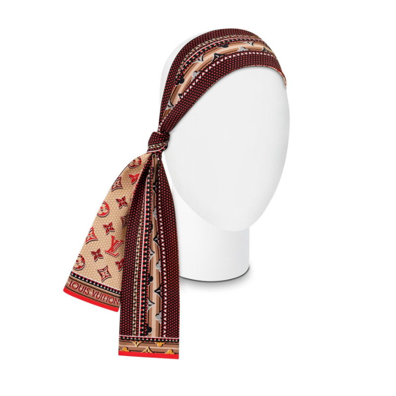 louis vuitton/路易威登 18秋冬新款 monodots 米色 100%真丝 女士束