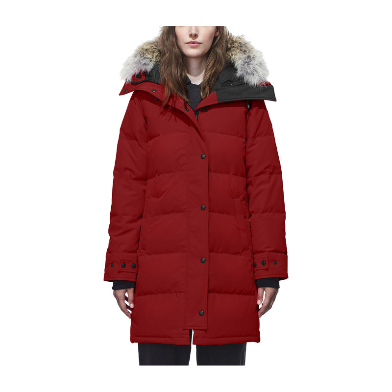 【18秋冬】canada goose/加拿大鵝 shelburne 系列女士深紅色派克大衣