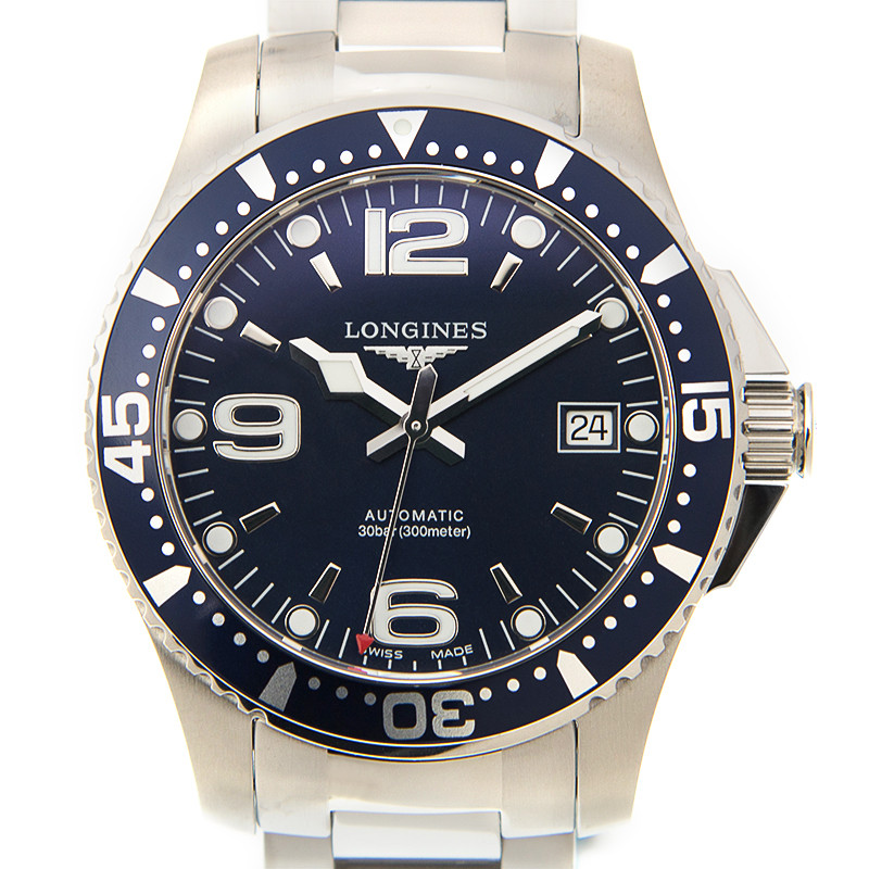 longines/浪琴康卡斯系列自動機械男表l3.741.4.96.6【99新未使用】