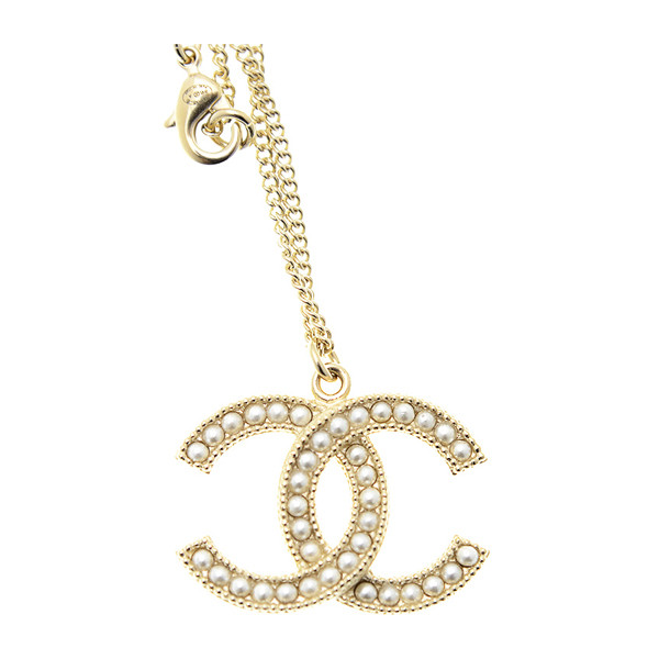 chanel/香奈儿双c logo项链a96099 金色