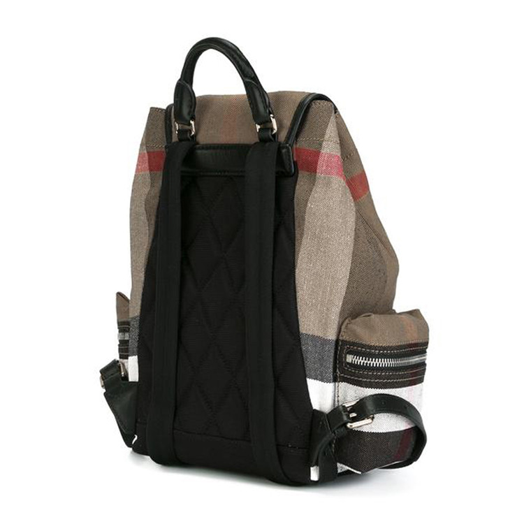 burberry/博柏利 2017秋冬新款中性款式帆布/配皮中号双肩包4030201