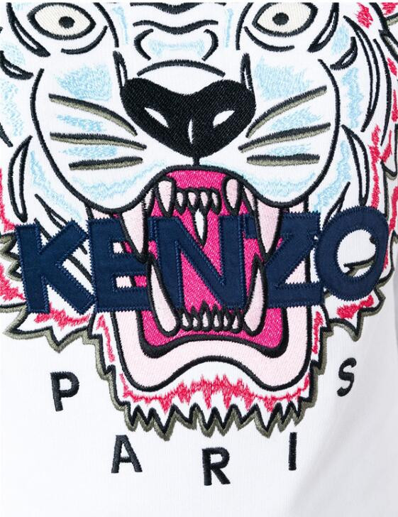 kenzo/高田贤三 虎头立体刺绣图案套头女卫衣