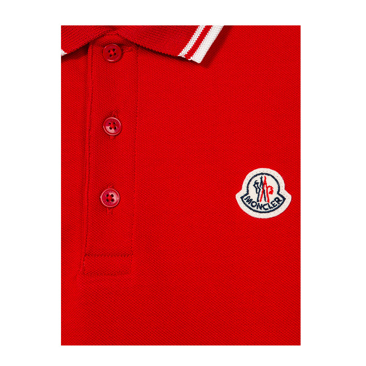 moncler/蒙克莱 红色 纯棉 儿童t恤儿童短袖polo8306505 84509 455