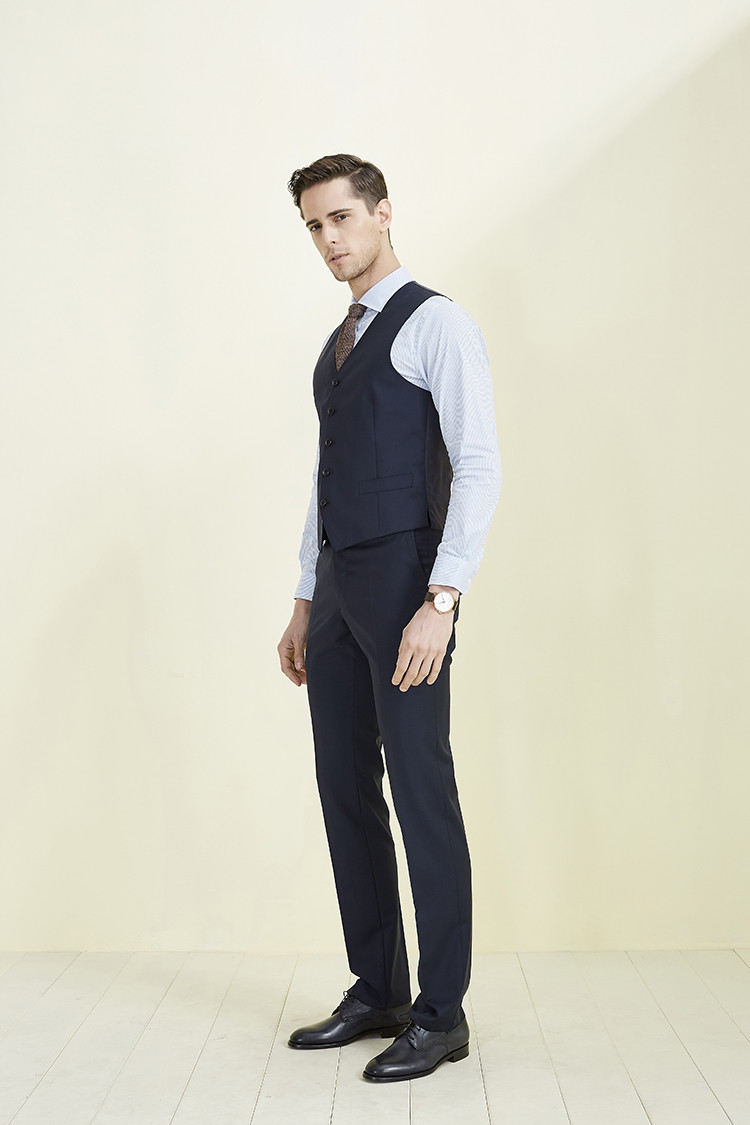 tombolini/东博利尼男士西裤 藏青色 羊毛套西下衣