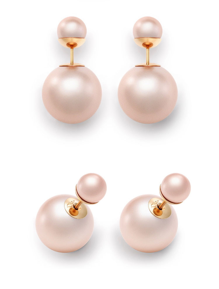 【dior迪奥 耳钉】dior/迪奥 dior tribales系列女士经典款金粉色耳饰